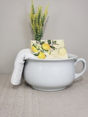 Antique Alfred Meakin Royal Ironstone White Chamber Pot - Made in England
